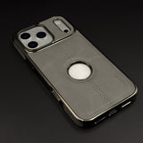 Stitch Leather Chrome Mobile Case Cover for iPhone 17 Series | Logo Cut Back