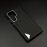 Hidden MagSafe Leather Case for Samsung Galaxy S25 Ultra | Magnetic Wireless Charging Protective Cover