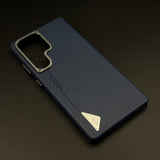 Hidden MagSafe Leather Case for Samsung Galaxy S25 Ultra | Magnetic Wireless Charging Protective Cover
