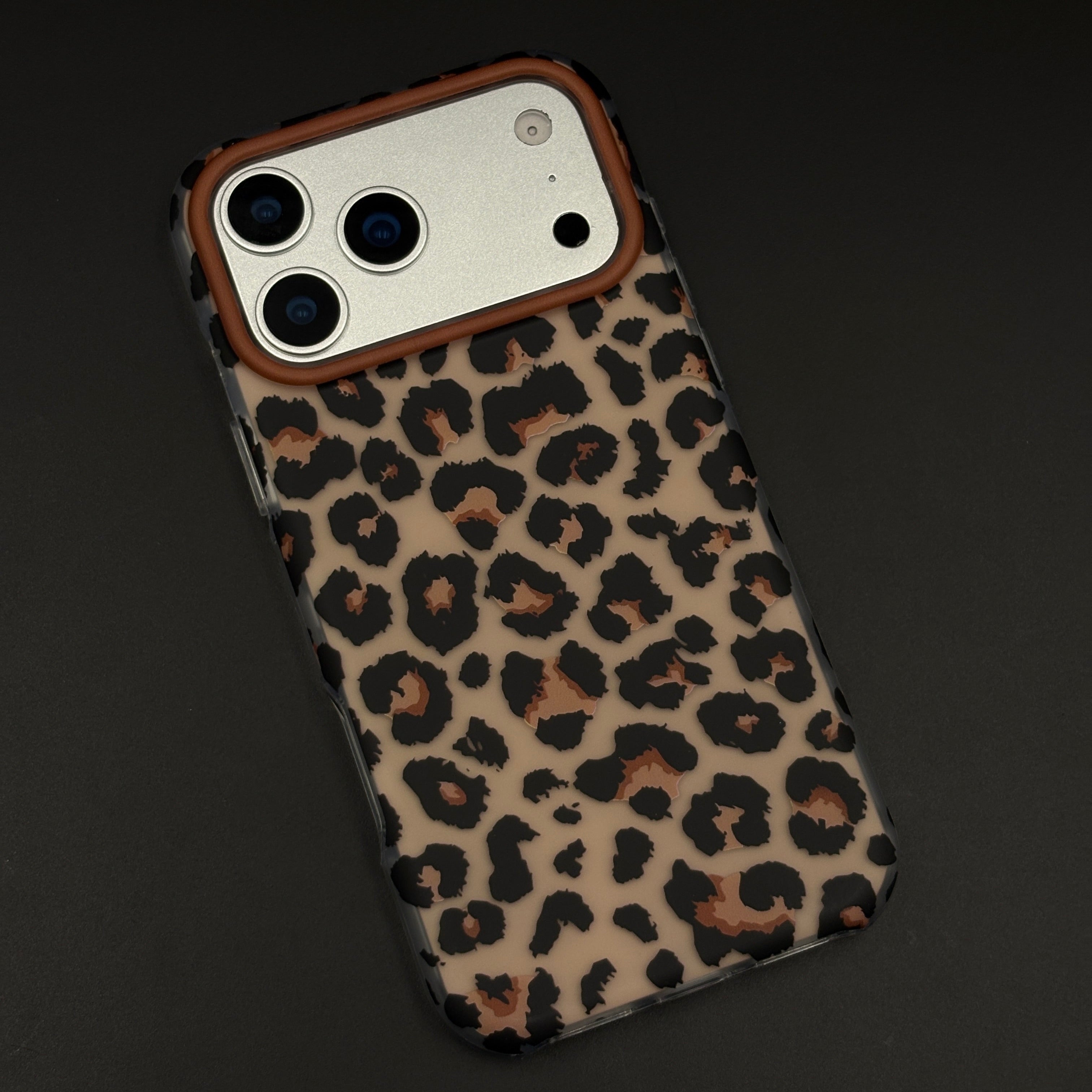 Leopard Print Silicone Mobile Case Cover for iPhone 17 Series | Soft Shockproof Animal Pattern