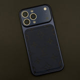 Luxury Fashion Brand Leather Converter Case with Hidden MagSafe and Camera Protection for iPhone
