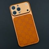GG Leather Case with Hidden MagSafe and Camera Protection for iPhone 17 Series