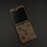 Embossed Feel Leather Designer Case for Samsung Galaxy Z Flip 6 | Ultra-Luxe Brand Edition