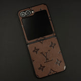 Embossed Feel Leather Designer Case for Samsung Galaxy Z Flip 6 | Ultra-Luxe Brand Edition