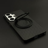 Leather Metal Rotating Stand MagSafe Case for Samsung Galaxy S26 Ultra