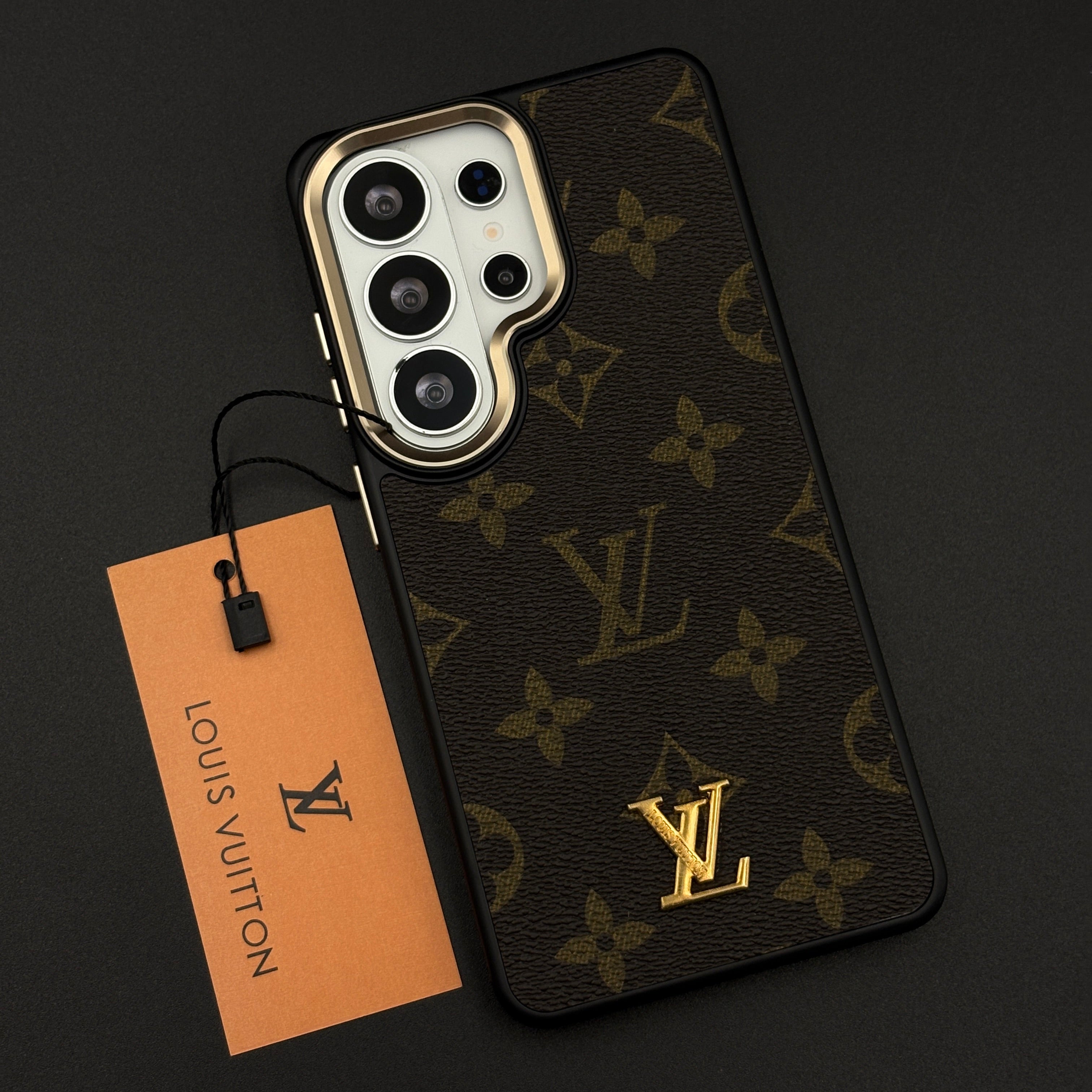 Luxury Fashion Brand Classic Monogram Case for Samsung Galaxy S26 Ultra with Signature Heritage Logo