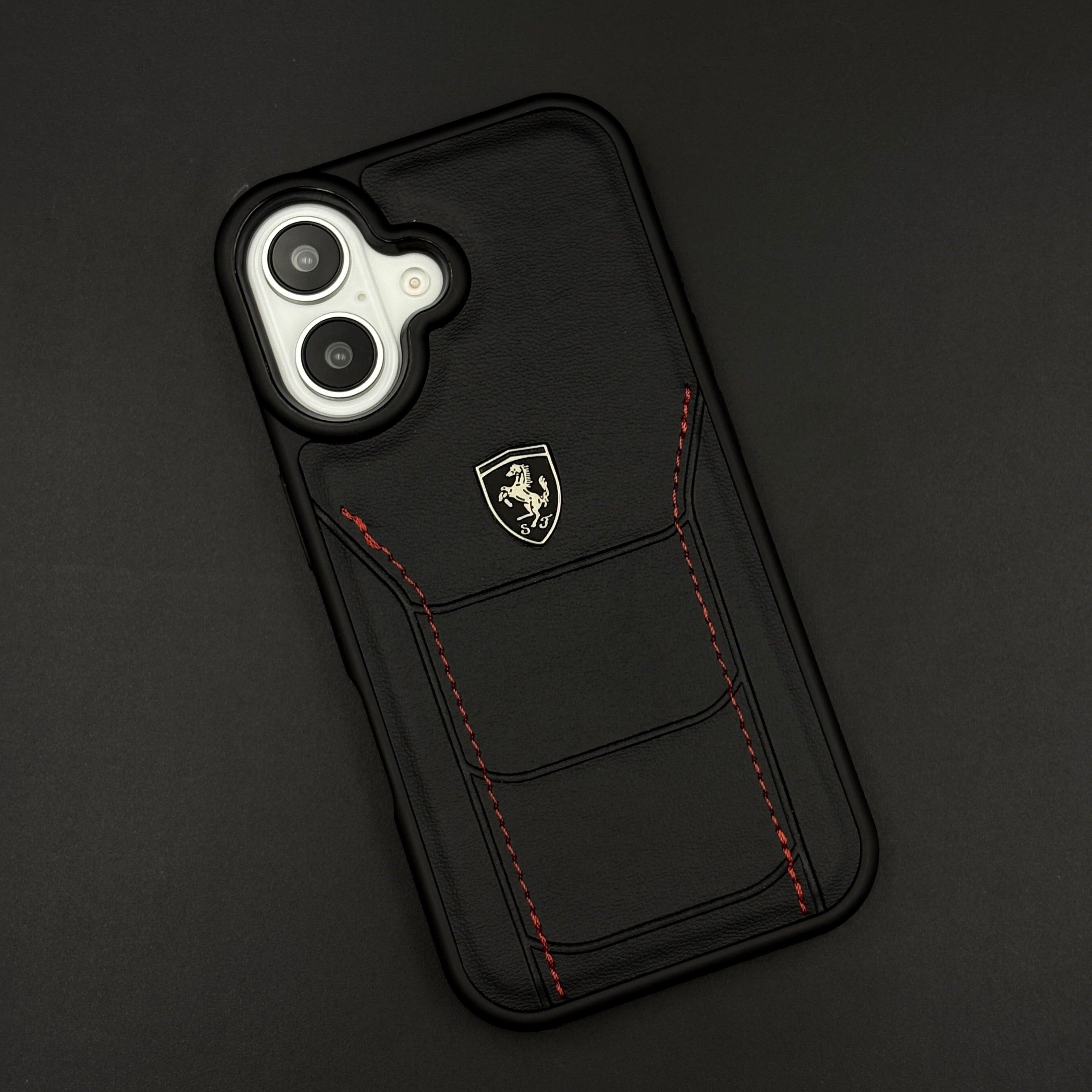 Luxury FR Stitched Leather Case for iPhone | Premium Slim Protective Cover