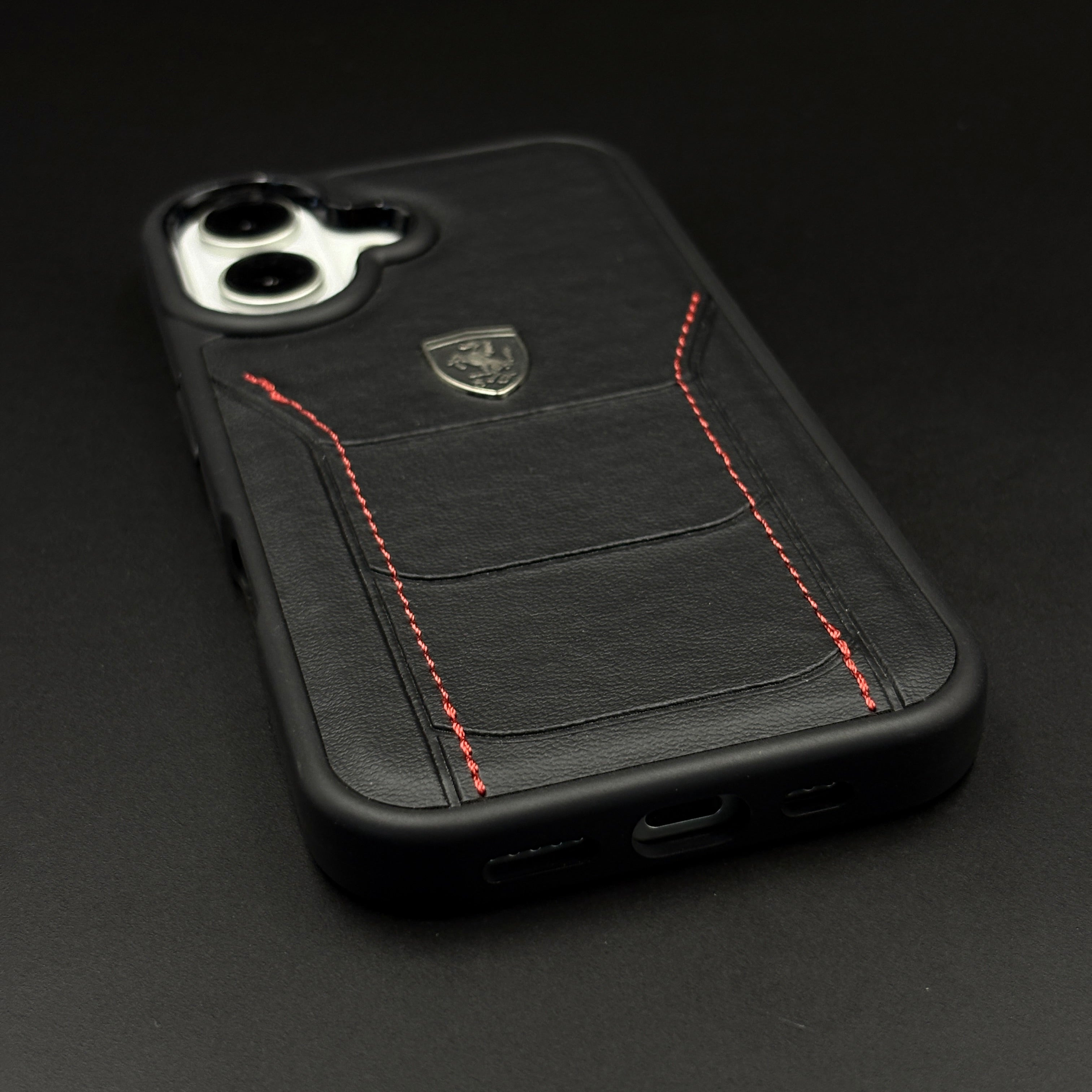 Luxury FR Stitched Leather Case for iPhone | Premium Slim Protective Cover