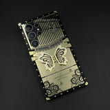 Luxury Butterfly Trunk Case for Samsung Galaxy S25 Ultra | Gold Mirror Finish | Diamond Butterfly