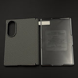 Carbon Fibre Smooth Feel Case with Front Screen Protector For Samsung Galaxy Z Fold 8