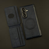 Detachable Cardholder Leather MagSafe Case with Front Screen Protector for Samsung Galaxy Z Fold 7