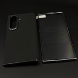 Dotted Feel Leather Texture Hinge Protection Case for Samsung Galaxy Z Fold 7 | Front Screen Protector