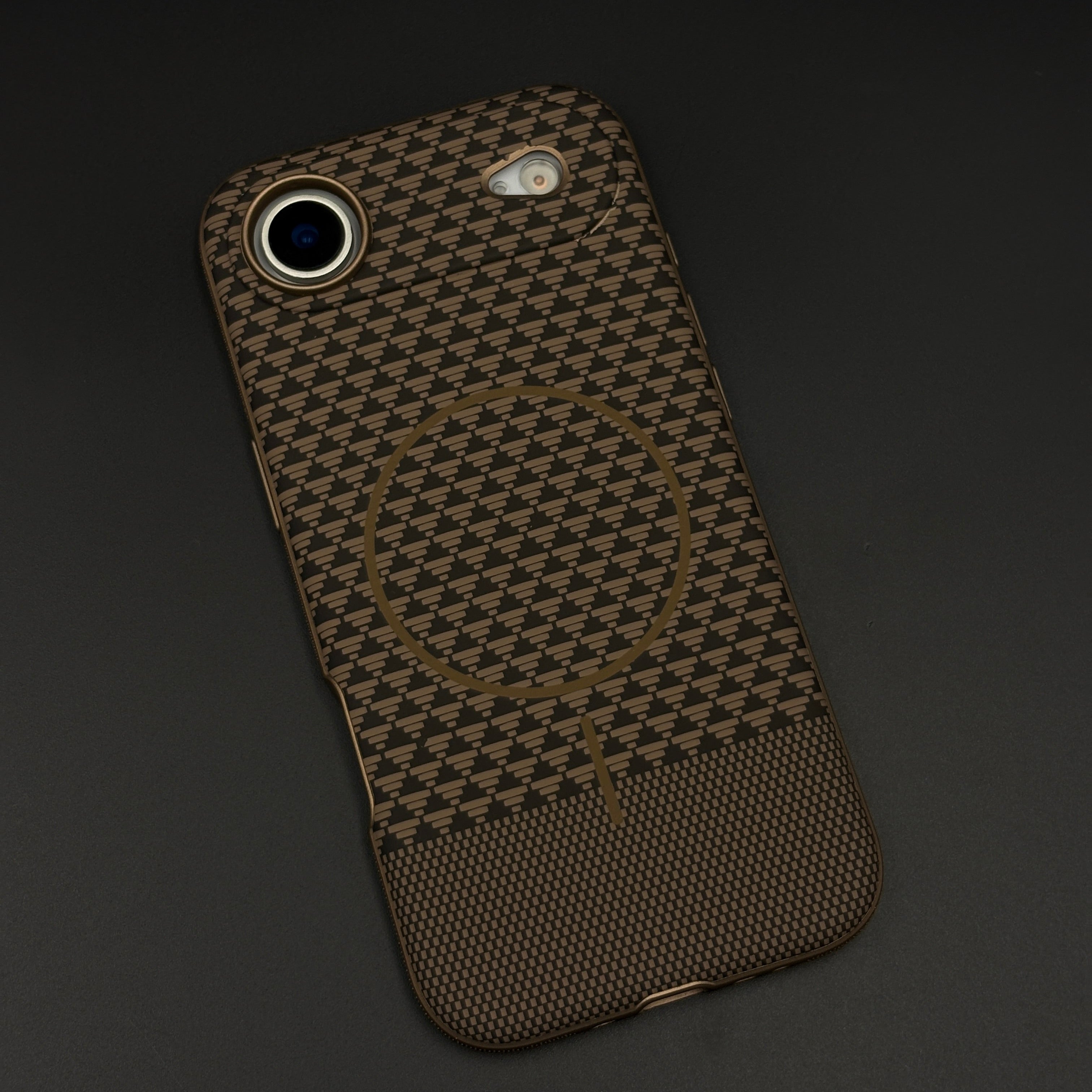 Dual Tone Geometric Feel Texture MagSafe Mobile Case Cover for iPhone 17 Air