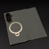 Carbon Fiber Rotating Stand MagSafe Flip Case for Samsung Galaxy Z Fold 6