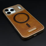 Luxury Leather MagSafe Case for iPhone 17 Series | AeroFlex Hard Borderless Design