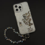 Floating Glitter Sparkle Strap Holder Case Cover for iPhone