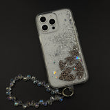 Floating Glitter Sparkle Strap Holder Case Cover for iPhone