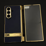Gold Chrome Hinge Guard Kickstand Pen Case Cover for Samsung Galaxy Z Fold 7