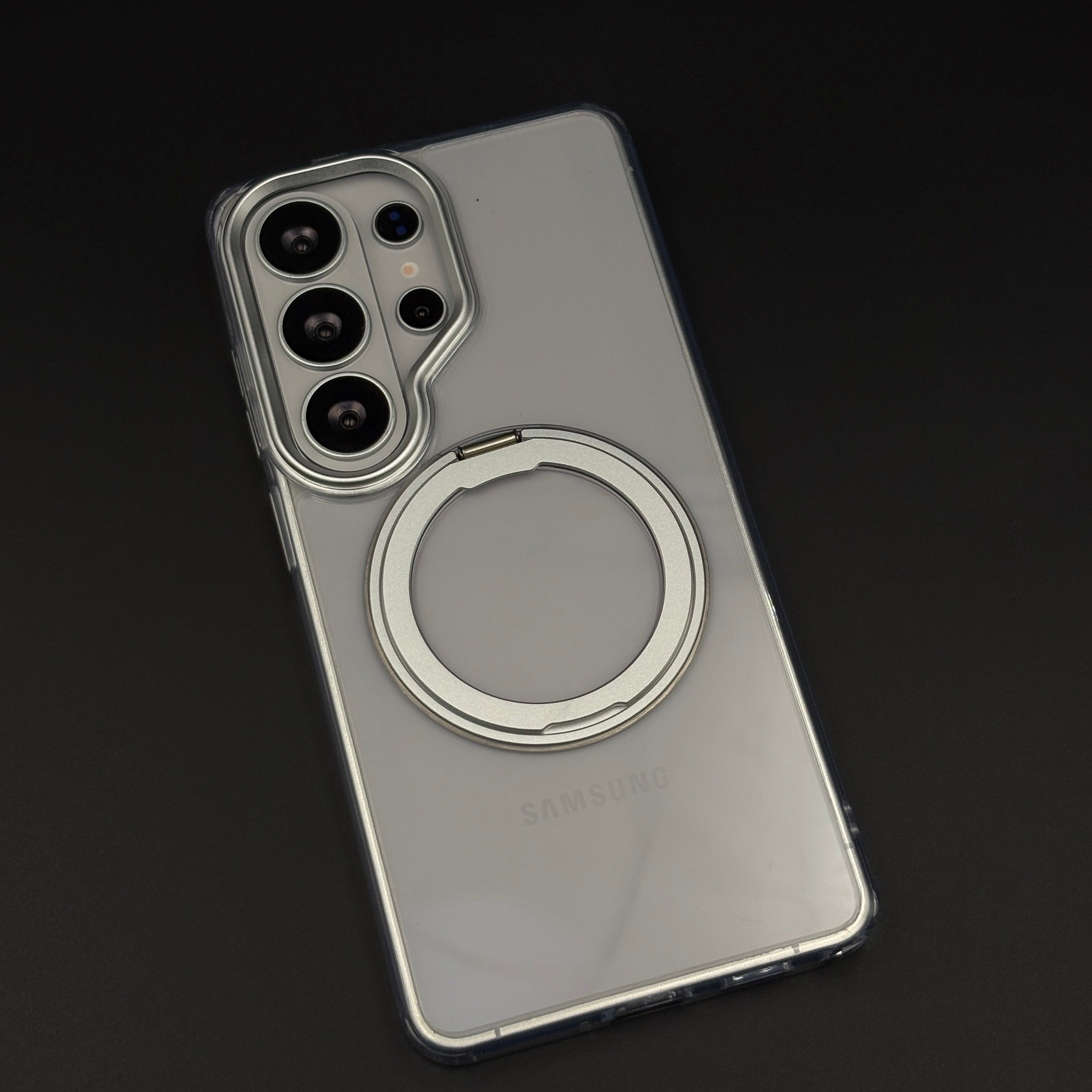 Smokey Rotating Stand MagSafe Mobile Case Cover for Samsung Galaxy S26 Ultra | Translucent Protection