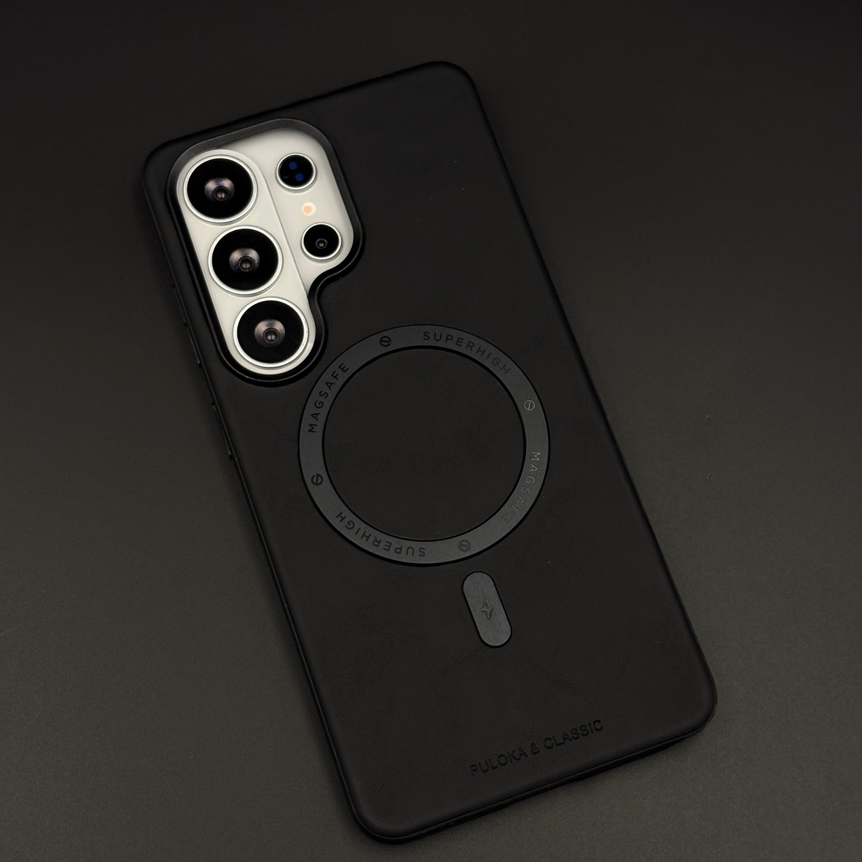 Luxury Leather MagSafe Mobile Case Cover for Samsung Galaxy S26 Ultra | Magnetic Charging Support