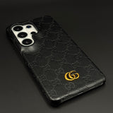 Luxury GG Pattern Leather Feel Case for Samsung Galaxy S26 Ultra | Designer-Inspired Premium Back Cover