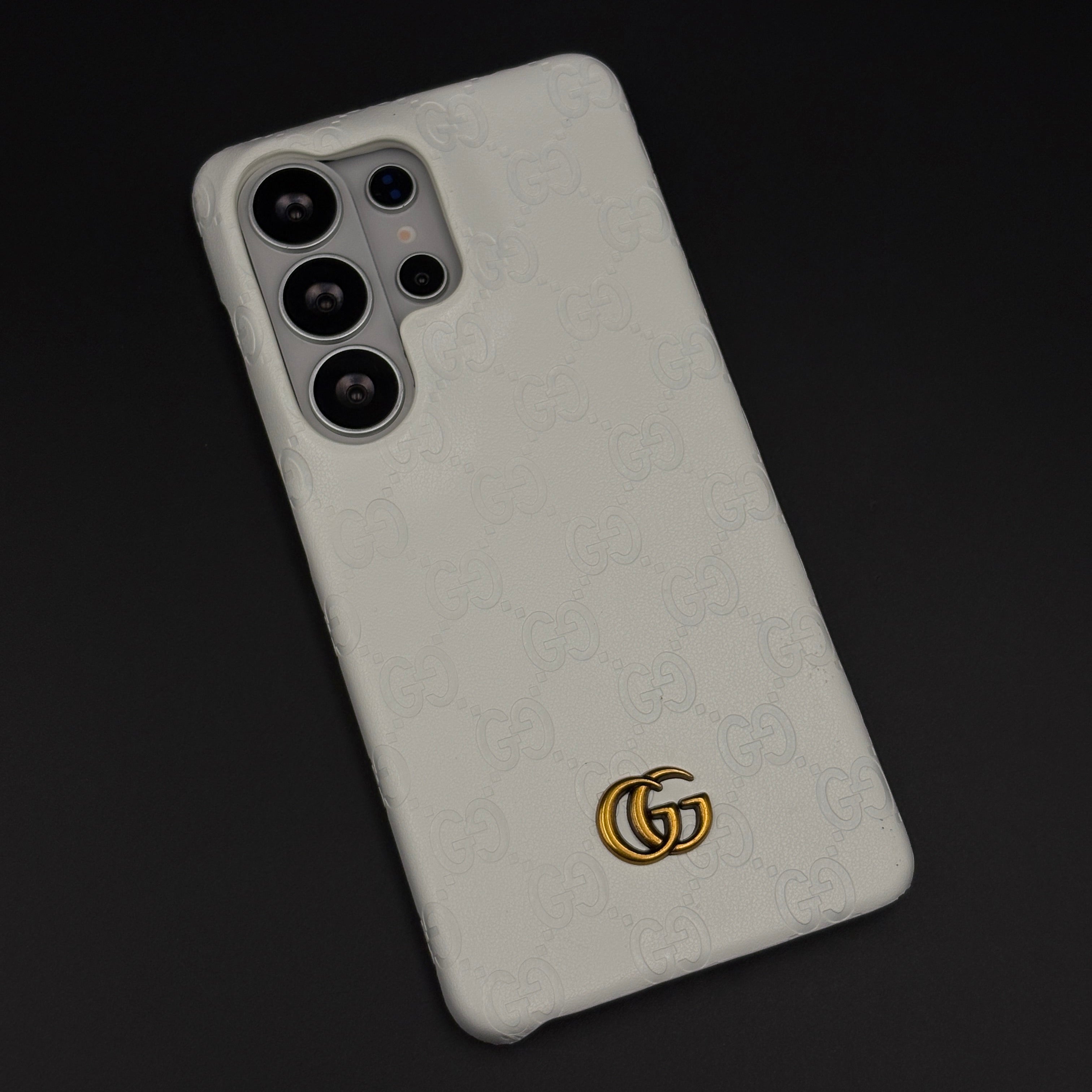 Luxury GG Pattern Leather Feel Case for Samsung Galaxy S26 Ultra | Designer-Inspired Premium Back Cover