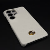 Luxury GG Pattern Leather Feel Case for Samsung Galaxy S26 Ultra | Designer-Inspired Premium Back Cover