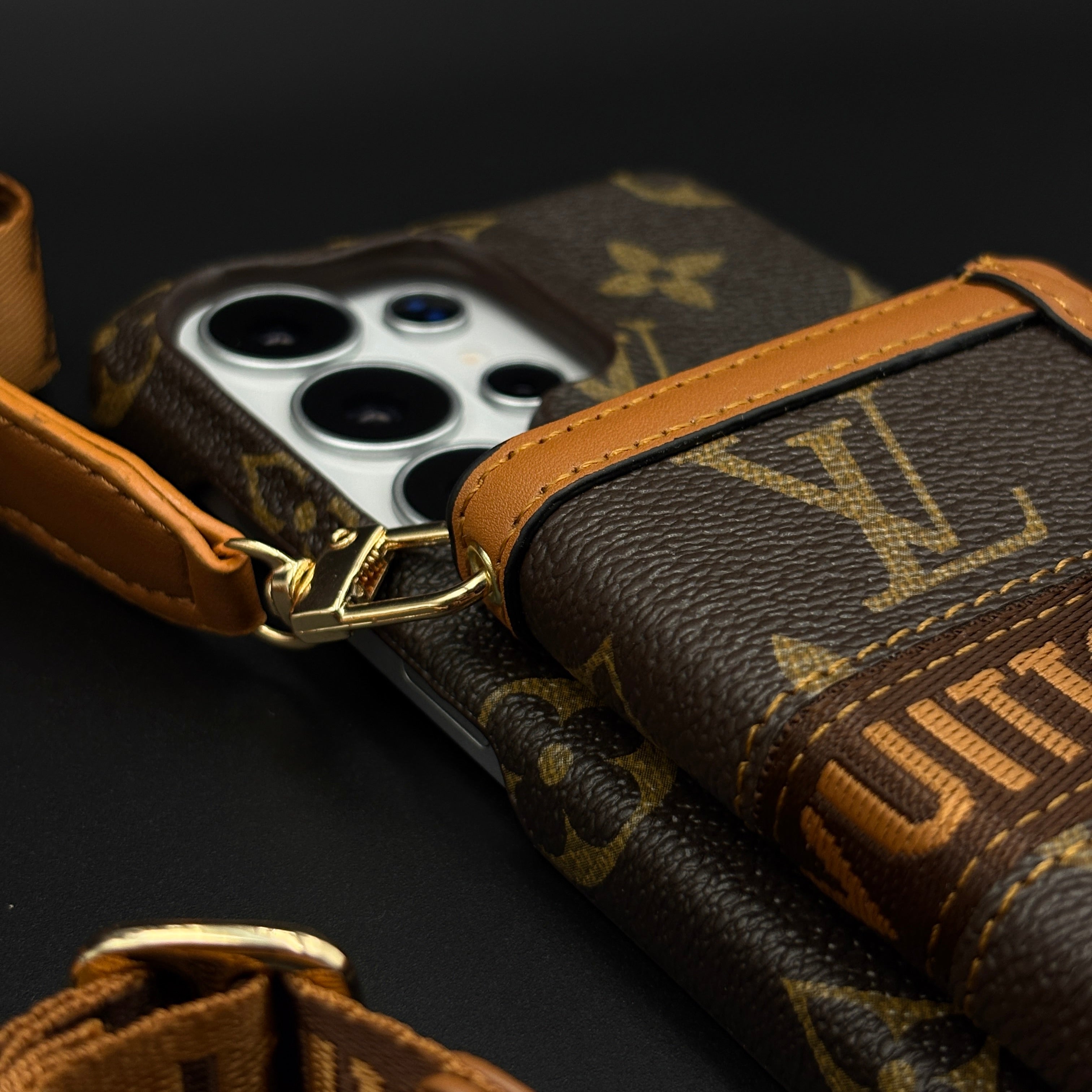 Luxury Brand Wallet Cardholder Leather Case with Crossbody Sling for Samsung Galaxy S26 Ultra