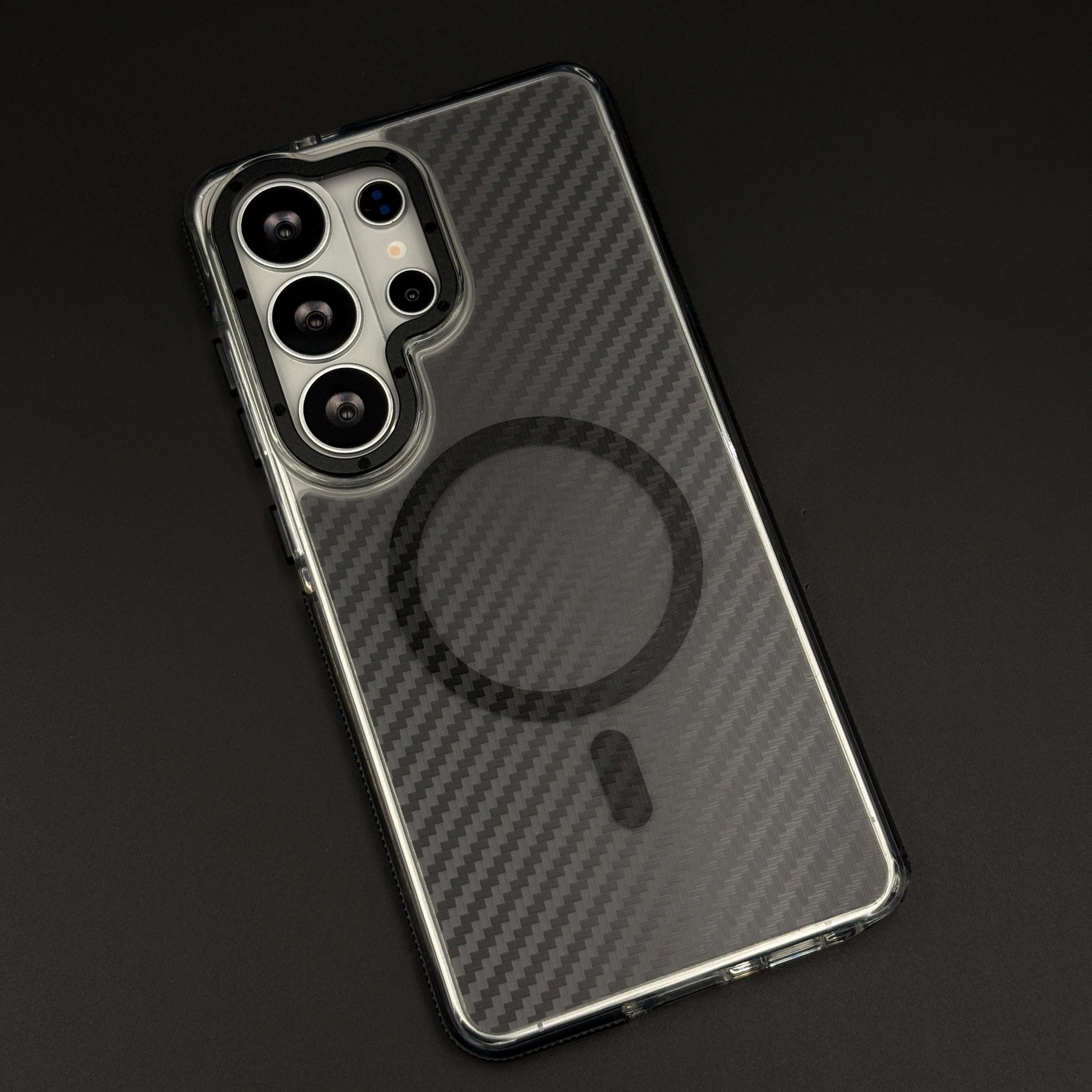 Carbon Fibre Matte MagSafe Case for Samsung Galaxy S26 Ultra | Smokey Finish Protection
