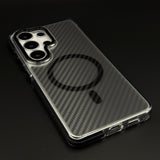 Carbon Fibre Matte MagSafe Case for Samsung Galaxy S26 Ultra | Smokey Finish Protection