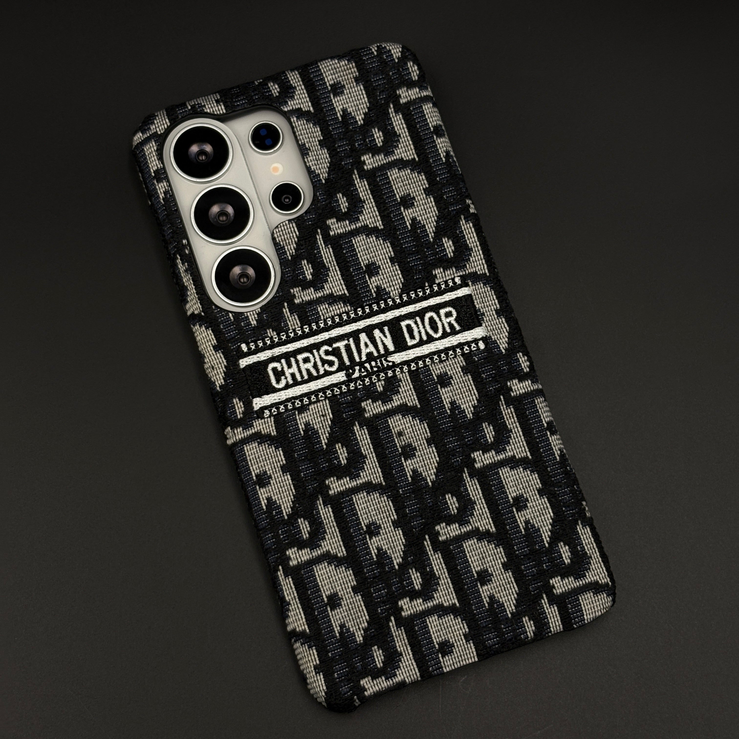 Luxury Monogram Fabric Mobile Case Cover for Samsung Galaxy S26 Ultra