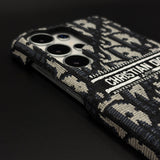 Luxury Monogram Fabric Mobile Case Cover for Samsung Galaxy S26 Ultra