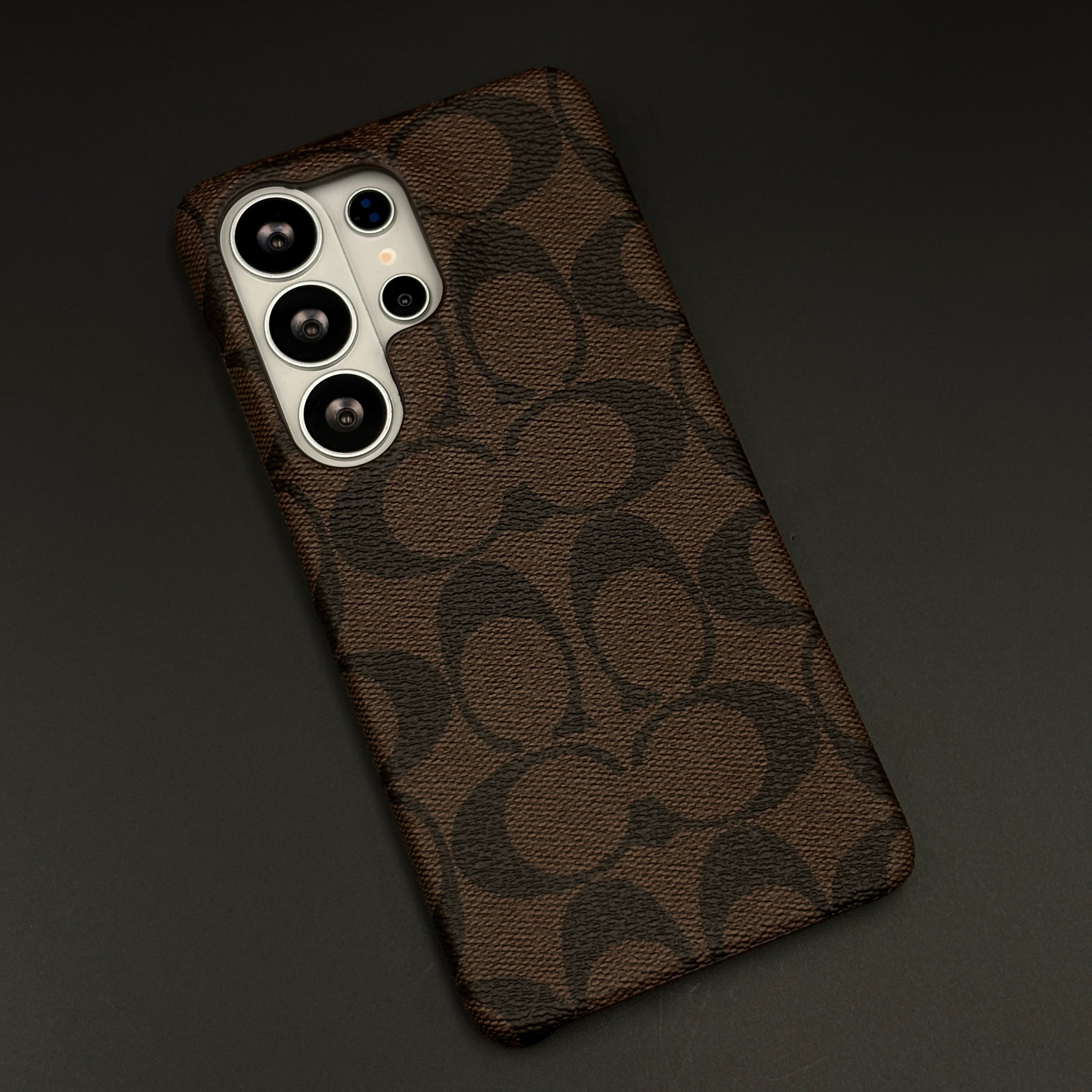 Brown Monogram Pattern Mobile Case Cover for Samsung Galaxy S26 Ultra