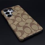 Brown Monogram Pattern Mobile Case Cover for Samsung Galaxy S26 Ultra