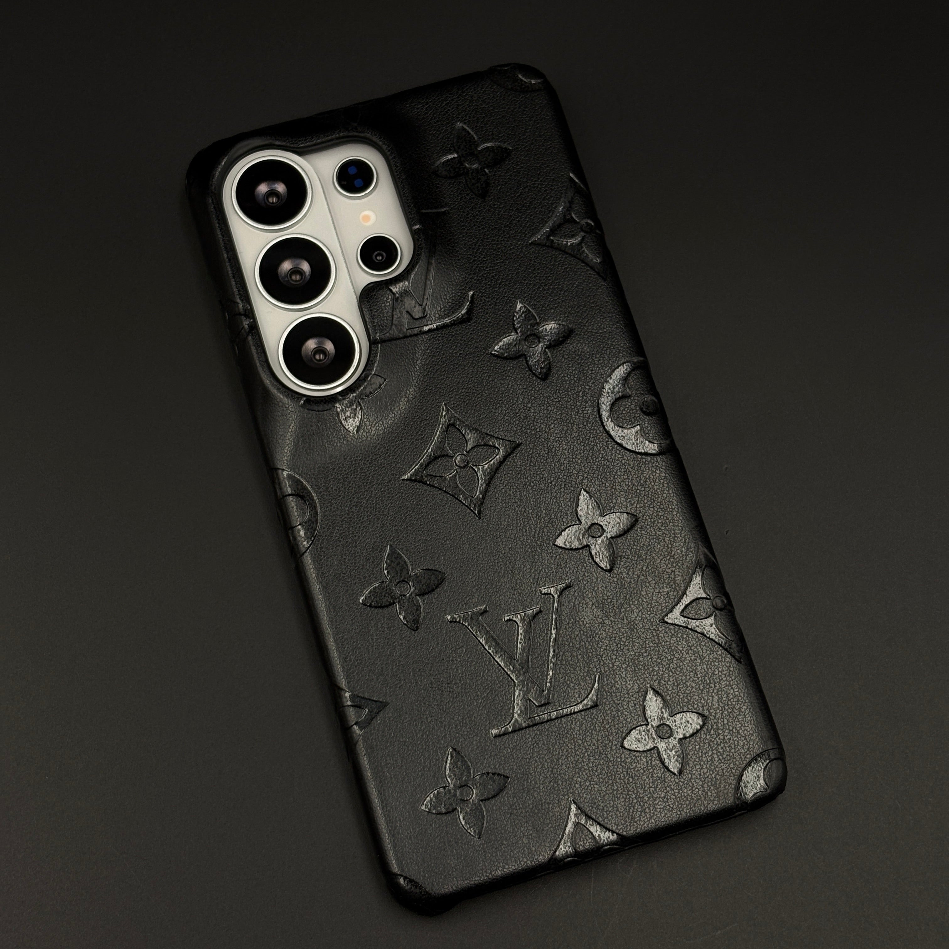 Branded Embossed Monogram Leather Texture Mobile Case Cover for Samsung Galaxy S26 Ultra