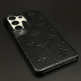 Branded Embossed Monogram Leather Texture Mobile Case Cover for Samsung Galaxy S26 Ultra
