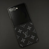 Luxury Brand PU Leather Brand Pattern Case for Samsung Galaxy Z Flip 7 | Designer Protective Cover