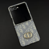 Embroidered Fabric CD Case for Samsung Galaxy Z Flip 7 | Premium Designer Pattern Cover