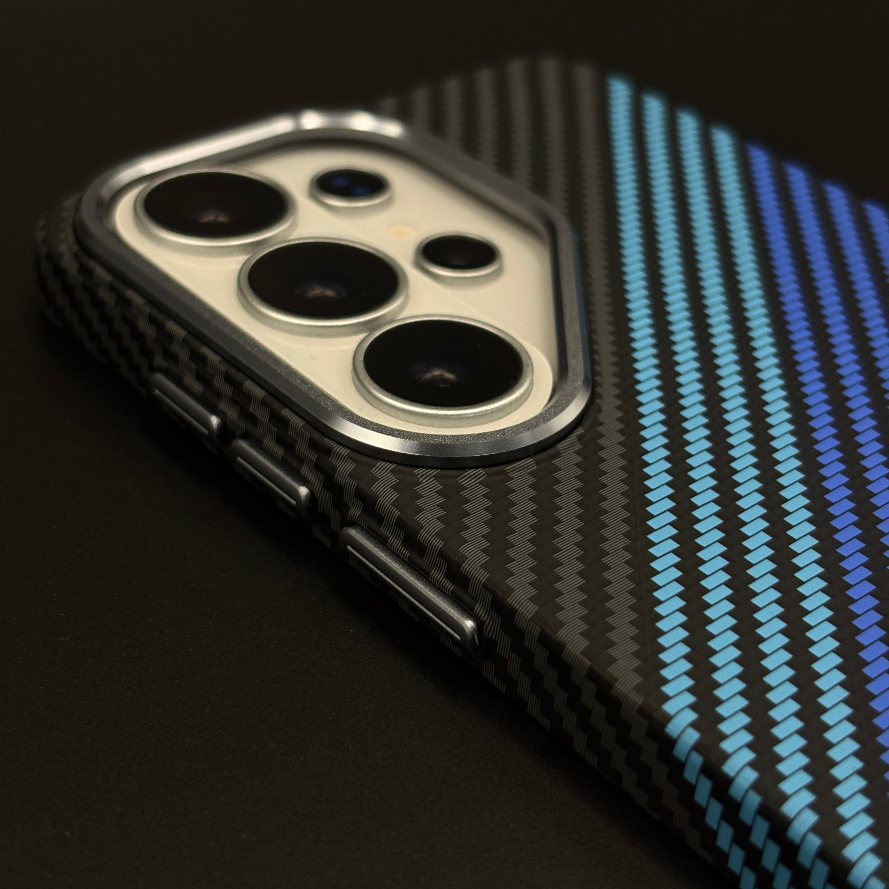 Carbon Fibre Racing Stripe Hidden MagSafe Mobile Case Cover for Samsung Galaxy S26 Ultra
