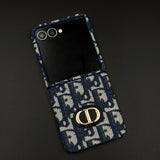 Embroidered Fabric CD Case for Samsung Galaxy Z Flip 7 | Premium Designer Pattern Cover