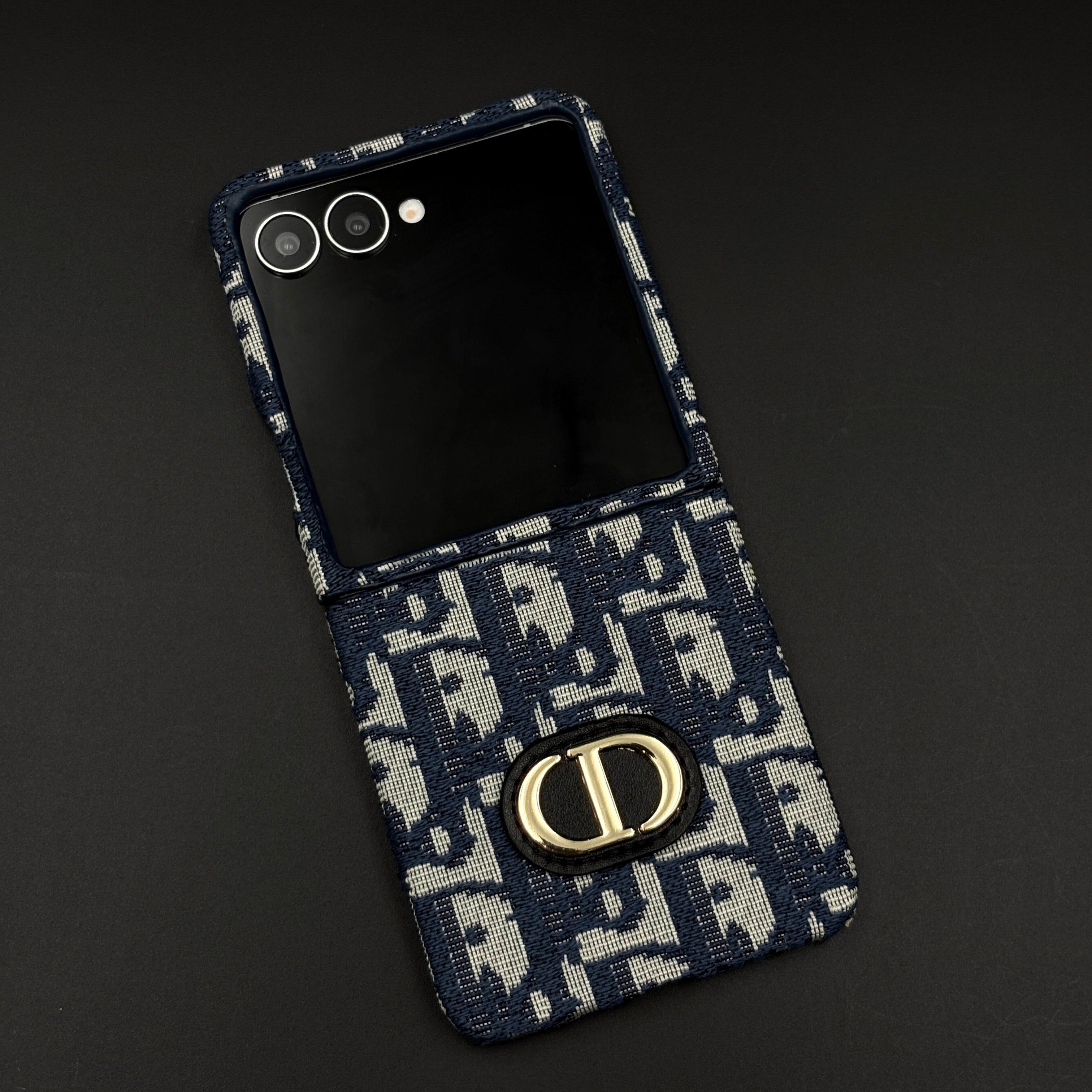Embroidered Fabric CD Case for Samsung Galaxy Z Flip 7 | Premium Designer Pattern Cover