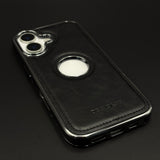 Leather Logo Cut Stitched Mobile Case Cover for iPhone 17