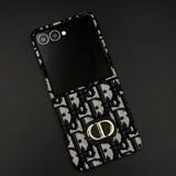 Embroidered Fabric CD Case for Samsung Galaxy Z Flip 7 | Premium Designer Pattern Cover