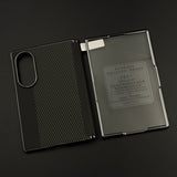 Dual Tone Carbon Fiber Hinge Protection Case for Samsung Galaxy Z Fold 8 | Front Screen Protector