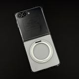 Premium Transparent Case with 360° Rotating Kickstand for Samsung Galaxy Z Flip 7 | No-Yellowing | Sleek Fit