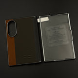 Dual Tone Carbon Fiber Hinge Protection Case for Samsung Galaxy Z Fold 8 | Front Screen Protector
