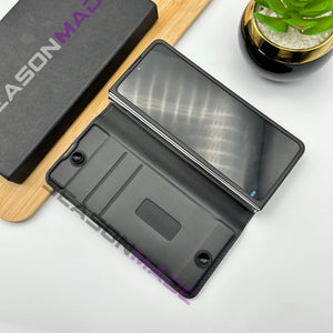 Samsung Galaxy Z Fold 4 Carbon Card Holder Case With S Pen Slot Cover