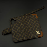 Monogram Flip Wallet Case for iPhone 17 with Card Slots | ID Window & Wrist Strap
