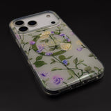 Floral Print GS Brand MagSafe Transparent Mobile Case Cover for iPhone 17 Series
