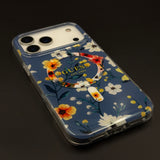 Floral Print GS Brand MagSafe Transparent Mobile Case Cover for iPhone 17 Series